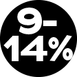 9-14%